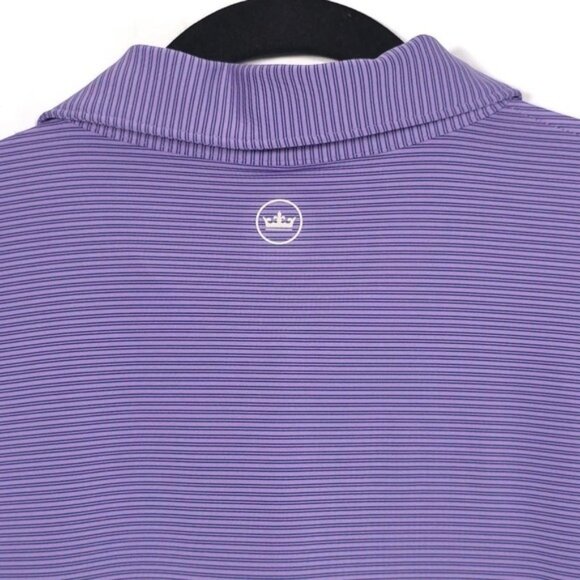 PETER MILLAR Men's Polo Shirt Size LARGE Summer Comfort Purple‎ Striped - Picture 8 of 10
